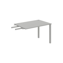HOBIS prídavný stôl do uhla - US 1200 RU, hĺbka 80 cm, šeda