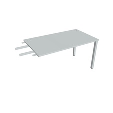 HOBIS prídavný stôl do uhla - US 1400 RU, hĺbka 80 cm, šeda