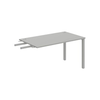 HOBIS prídavný stôl do uhla - US 1400 RU, hĺbka 80 cm, šeda