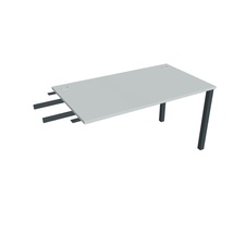 HOBIS prídavný stôl do uhla - US 1400 RU, hĺbka 80 cm, šeda - 1