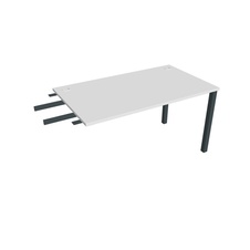 HOBIS prídavný stôl do uhla - US 1400 RU, hĺbka 80 cm, biela - 1