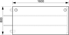 HOBIS prídavný stôl do uhla - US 1600 RU, hĺbka 80 cm, agát - 3