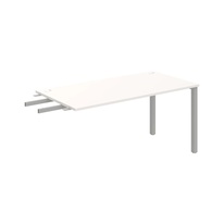 HOBIS prídavný stôl do uhla - US 1600 RU, hĺbka 80 cm, biela