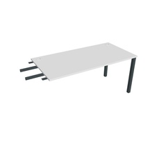 HOBIS prídavný stôl do uhla - US 1600 RU, hĺbka 80 cm, biela - 1