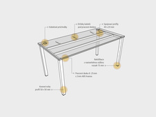 HOBIS prídavný rokovací stôl rovný - UJ 1400 R, čerešeň - 4
