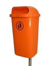 Vonkajší odpadkový kôš Dino, oranžová