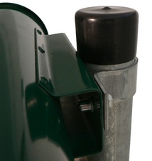 Vonkajší kôš Dino vrátane stĺpika a zelenej schránky typu C na igelitové vrecká, antracit - 3