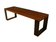 Parková lavička Brus bez operadla 1500 mm, s latami s fínskej borovice a kovovou konštrukciou