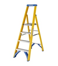 Plastový stupňový stojací rebrík, 4 stupne vrátane plošinky