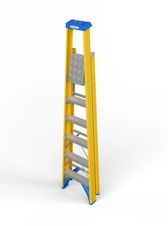 Plastový stupňový stojací rebrík, 4 stupne vrátane plošinky - 1