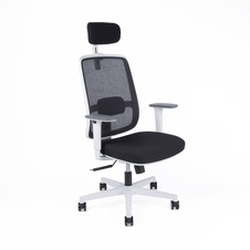 Kancelárska stolička CANTO WHITE SP, čierna mesh