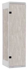 Šatníková skriňa 1-dverová kov-lamino T1525, šedá - betón