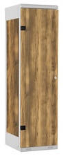 TRITON šatníková skriňa 1-dverová kov-lamino T1525, šedá - dub Baroque Amber