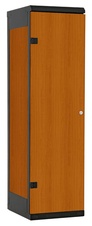 Šatníková skriňa 1-dverová kov-lamino T1525, čierna - čerešňa