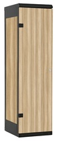 TRITON šatníková skriňa 1-dverová kov-lamino T1525, čierna - jaseň Blonde Surfside