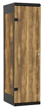 TRITON šatníková skriňa 1-dverová kov-lamino T1525, čierna - dub Baroque Amber