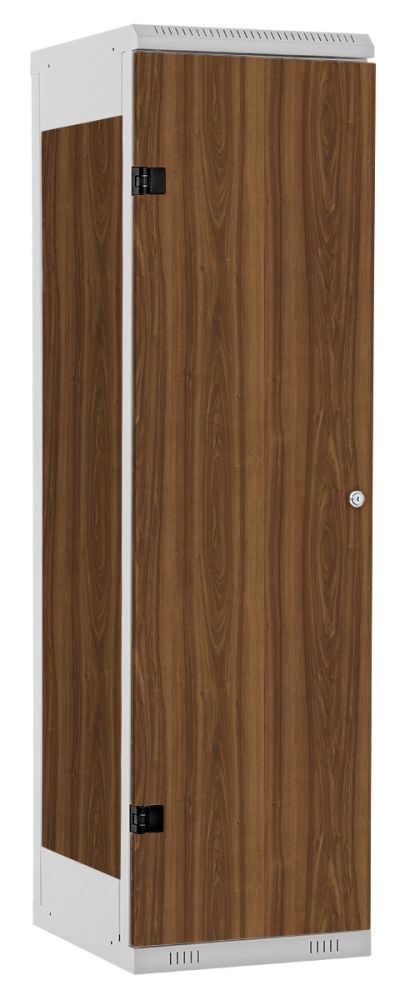 TRITON šatníková skriňa 1-dverová kov-lamino T1750, šedá - orech