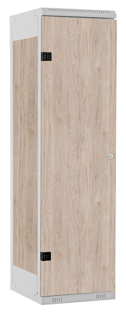 TRITON šatníková skriňa 1-dverová kov-lamino T1750, šedá - orech Light Rockrord