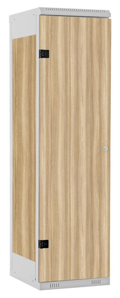 TRITON šatníková skriňa 1-dverová kov-lamino T1750, šedá - jaseň Blonde Surfside