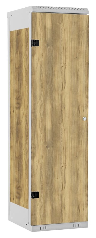 TRITON šatníková skriňa 1-dverová kov-lamino T1750, šedá - dub Baroque Gold