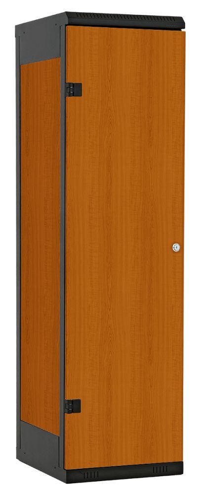 TRITON šatníková skriňa 1-dverová kov-lamino T1750, čierna - čerešňa
