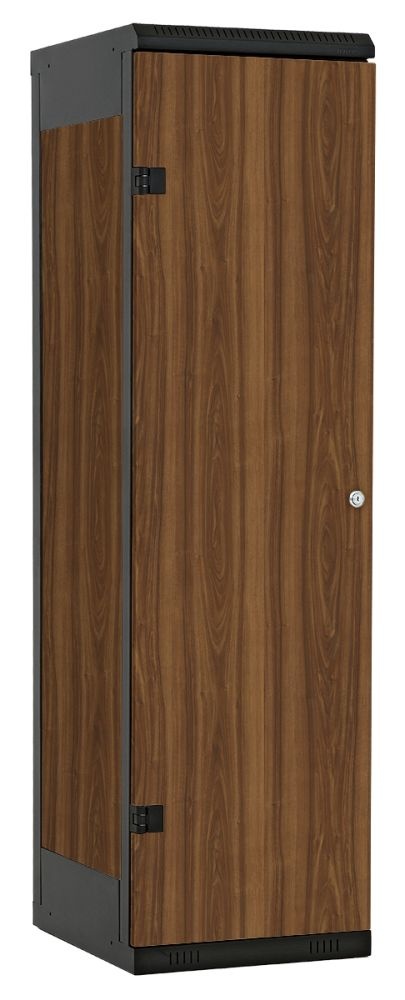 TRITON šatníková skriňa 1-dverová kov-lamino T1750, čierna - orech