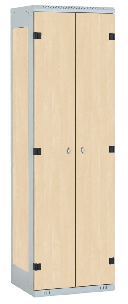 TRITON šatníková skriňa 2-dverová kov-lamino T1525, šedá - breza