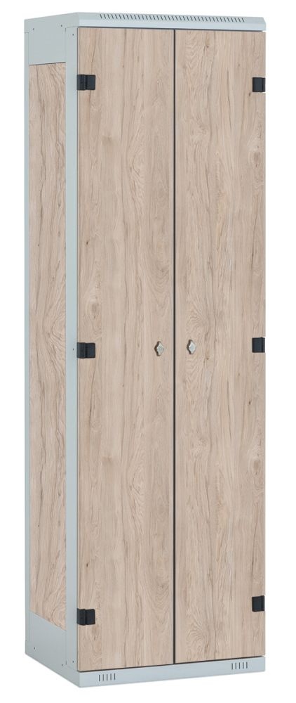 TRITON šatníková skriňa 2-dverová kov-lamino T1525, šedá - orech Light Rockrord