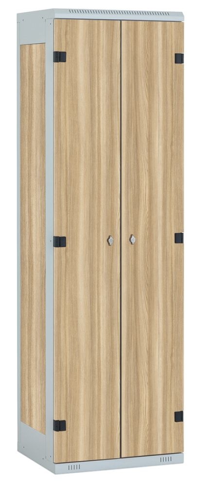 TRITON šatníková skriňa 2-dverová kov-lamino T1525, šedá - jaseň Blonde Surfside
