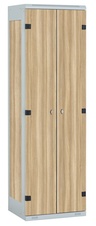 TRITON šatníková skriňa 2-dverová kov-lamino T1525, šedá - jaseň Blonde Surfside