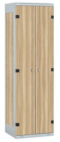 TRITON šatníková skriňa 2-dverová kov-lamino T1525, šedá - jaseň Blonde Surfside