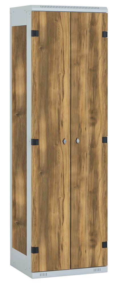 TRITON šatníková skriňa 2-dverová kov-lamino T1525, šedá - dub Baroque Amber