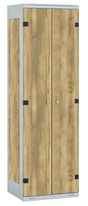 TRITON šatníková skriňa 2-dverová kov-lamino T1750, šedá - dub Baroque Gold