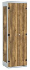 TRITON šatníková skriňa 2-dverová kov-lamino T1750, šedá - dub Baroque Amber