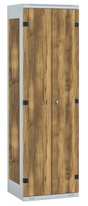 TRITON šatníková skriňa 2-dverová kov-lamino T1750, šedá - dub Baroque Amber