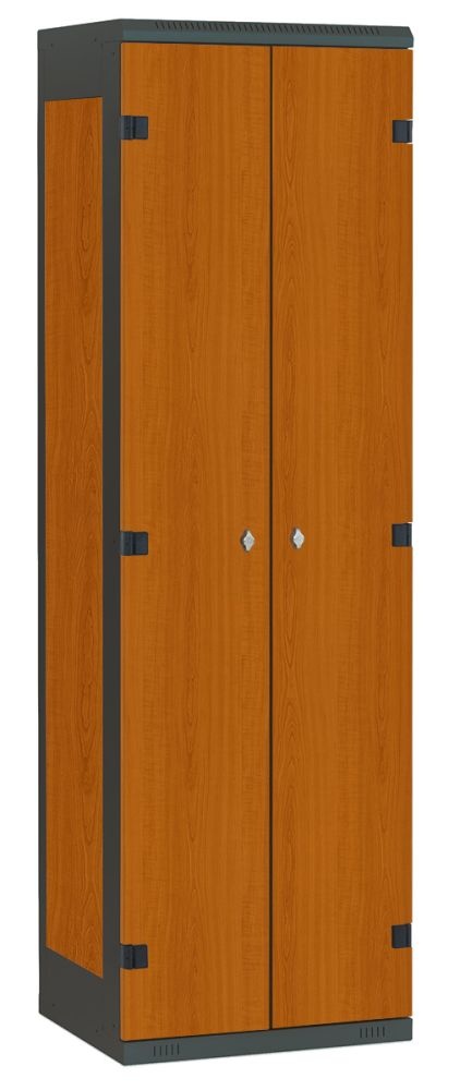 TRITON šatníková skriňa 2-dverová kov-lamino T1750, čierna - čerešňa