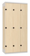Šatníková skriňa 3-dverová kov-lamino T1750, šedá - breza
