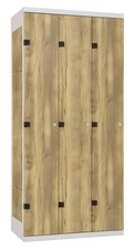 TRITON šatníková skriňa 3-dverová kov-lamino T1750, šedá - dub Baroque Gold