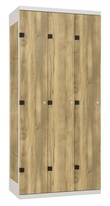TRITON šatníková skriňa 3-dverová kov-lamino T1750, šedá - dub Baroque Gold