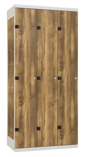 TRITON šatníková skriňa 3-dverová kov-lamino T1750, šedá - dub Baroque Amber