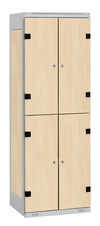 TRITON šatníková skriňa so 4 boxmi kov-lamino T1525, šedá - breza