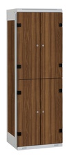 TRITON šatníková skriňa so 4 boxmi kov-lamino T1525, šedá - orech
