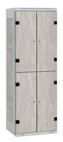 TRITON šatníková skriňa so 4 boxmi kov-lamino T1525, šedá - betón
