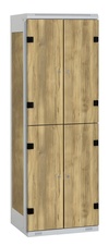 TRITON šatníková skriňa so 4 boxmi kov-lamino T1970, šedá - dub Baroque Gold