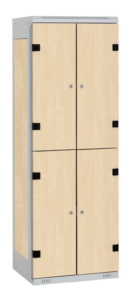 TRITON šatníková skriňa so 4 boxmi s lavicou kov-lamino T2195, šedá - breza