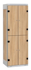 TRITON šatníková skriňa so 4 boxmi s lavicou kov-lamino T2195, šedá - dub Nagano