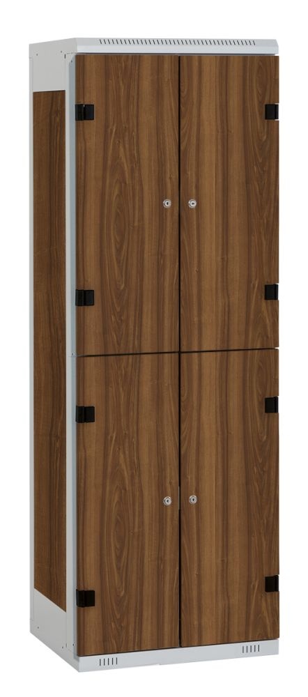 TRITON šatníková skriňa so 4 boxmi s lavicou kov-lamino T2195, šedá - orech