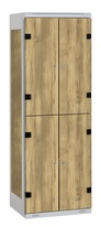 TRITON šatníková skriňa so 4 boxmi s lavicou kov-lamino T2195, šedá - dub Baroque Gold