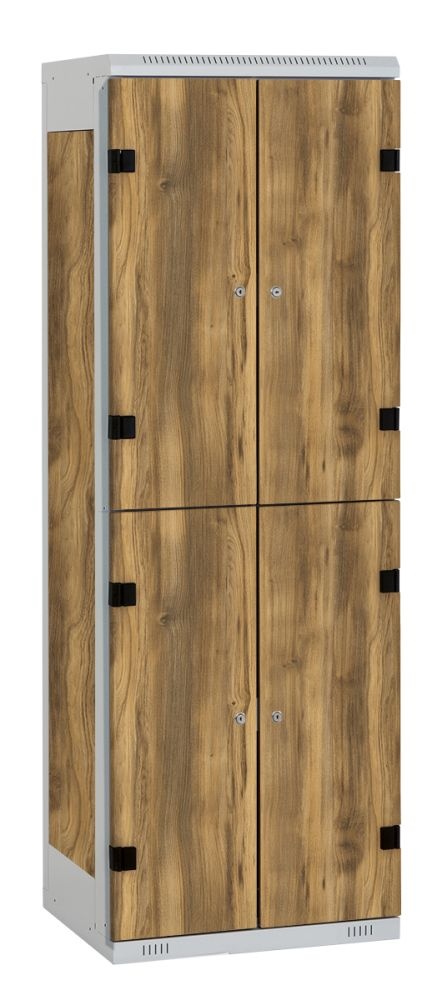 TRITON šatníková skriňa so 4 boxmi s lavicou kov-lamino T2195, šedá - dub Baroque Gold