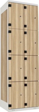 TRITON šatníková skriňa s 8 boxmi kov-lamino T1970, šedá - jaseň Blonde Surfside